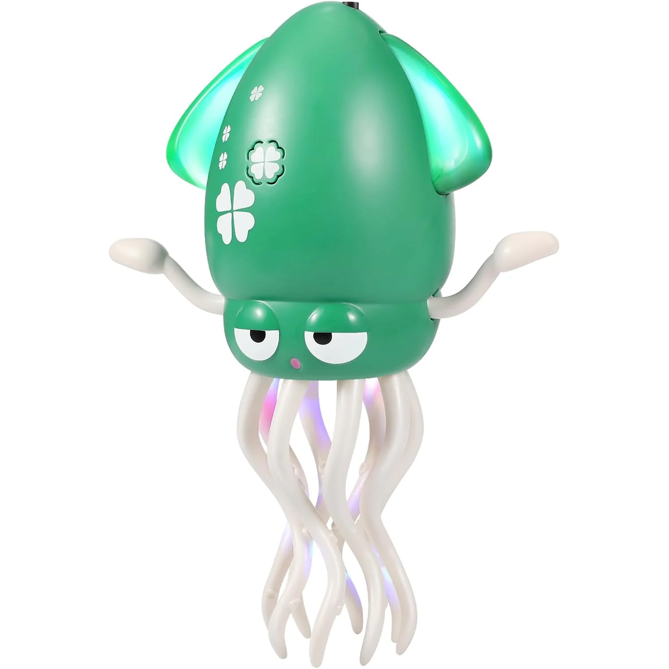 Dancing Octopus Baby Toy - Electric Crawling Squid Toddler Toys, Rechargeable Tummy Time Toy with Lights & Music, Interactive Learning Boys Girls Birthday Gifts (Pink)
